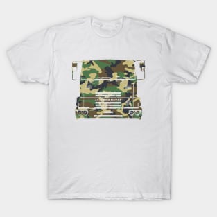 Bedford TM 1980s classic heavy lorry woodland camouflage T-Shirt